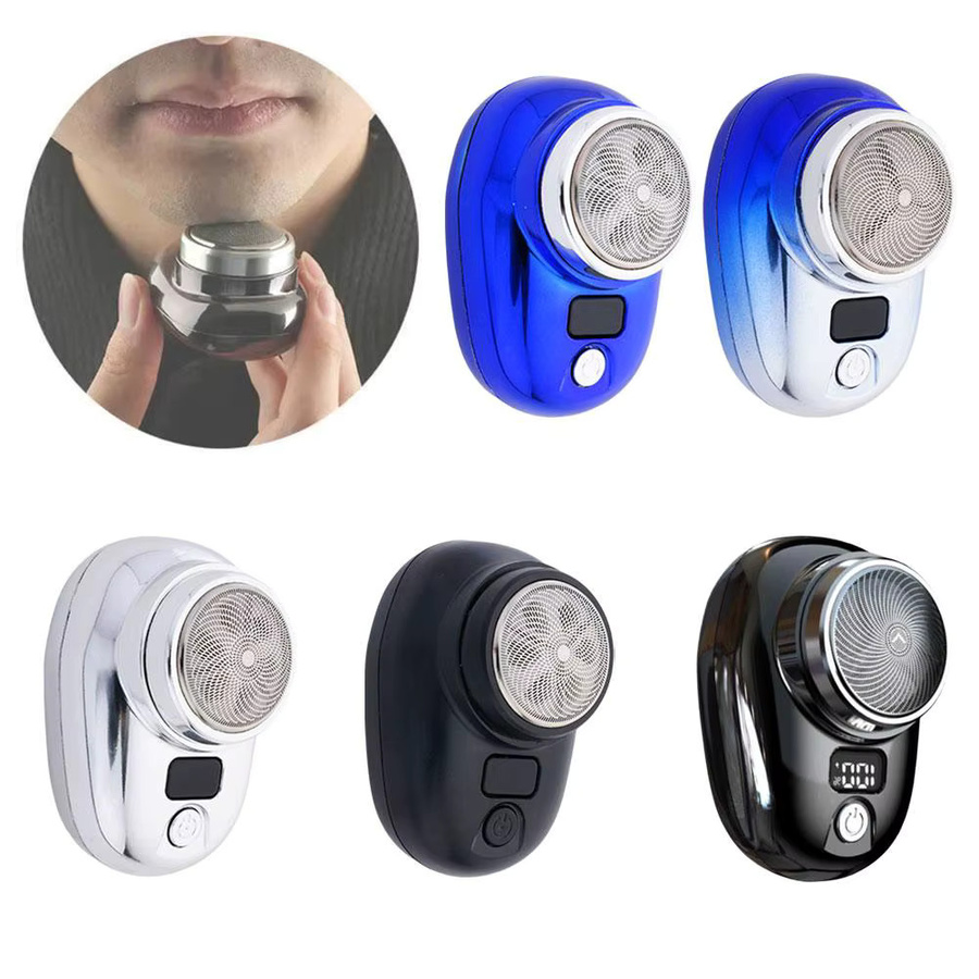 Elektrischer Mini Reise Rotary Rasierer für Herren, USB aufladbar, wasserdicht - Bild 3