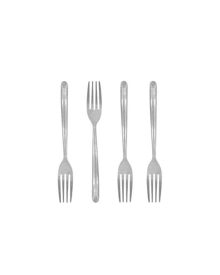 Nicolas Vahe Kuchengabel im Antik-Silber-Look, 4 Stück - Bild 1