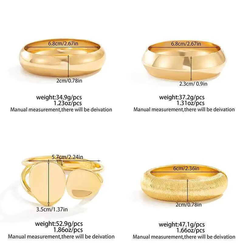 IngeSight.Z Armreif, Gold, Vintage, Damen - Bild 3
