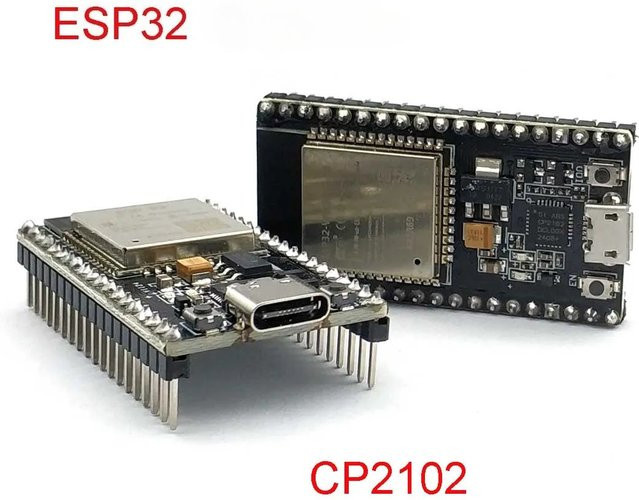 SZEKS ESP32 ESP-32 Entwicklungsboard mit CP2102 Dual-Core-Funkmodul WiFi und Bluetooth in Schwarz mit USB-C Anschluss - Bild 1