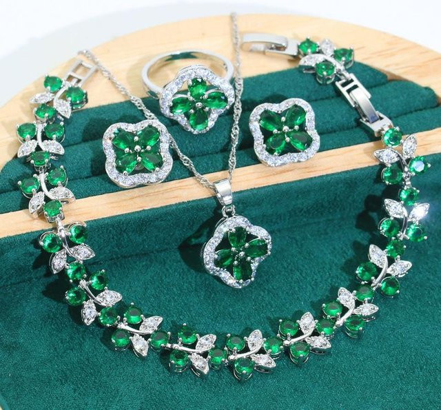 YIRAN Jewelry Armbänder, Ohrringe, Ringe, Kupfer, Zirkonia, Diamant, Unisex - Bild 1