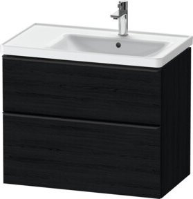 Duravit Waschtischunterschrank D-Neo Wandhängend in Schwarz Matt, B: 78,4 cm, T: 45,2 cm, H: 62,5 cm - Bild 1