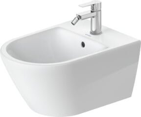 Duravit Wand-Bidet D-Code in Weiß mit Hahnloch und Überlauf, B/T: 36 x 54 cm - Bild 1