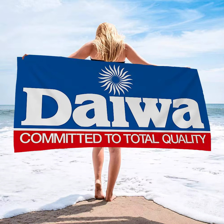 Potdemiel D-Daiwa Angel Mikrofaser Strandtuch für Yoga, Schwimmen und Sport, saugfähig und schnell trocknend, Unisex - Bild 2