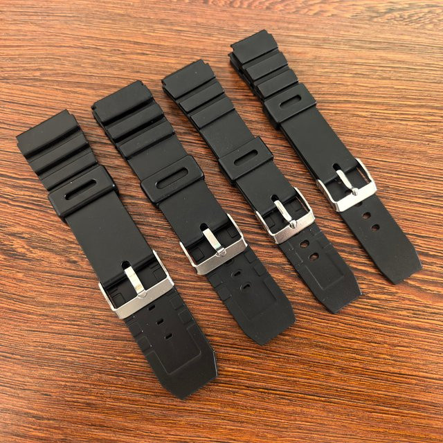 MULILAI Uhrenarmband Kautschuk, Schwarz - Bild 1