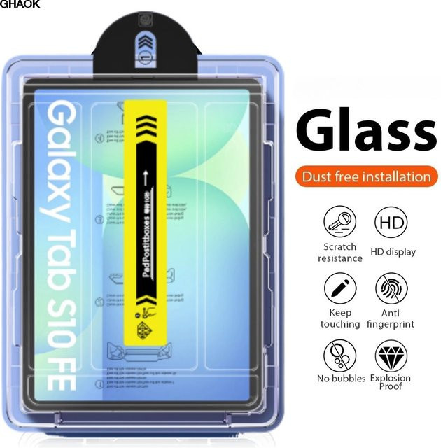 Gehärtetes Glas Displayschutzfolie für Samsung Galaxy Tab S10 Lite, S10 FE+, S10 FE, S9, S8, S7 FE Plus, A9 in Transparent - Bild 1