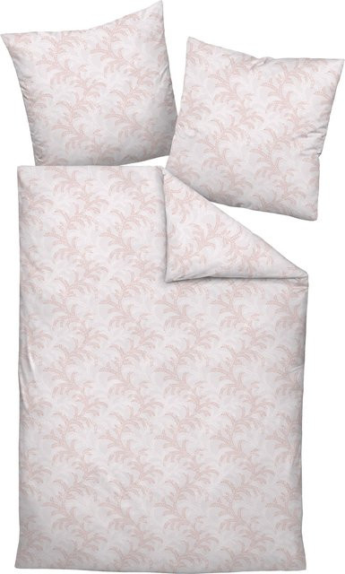 Janine Interlock-Jersey-Bettwäsche Carmen S aus Baumwolle, gestreift, Sand/Beige/Mehrfarbig, B/H: 135 x 200 cm mit Kissen 80 x 80 cm - Bild 1