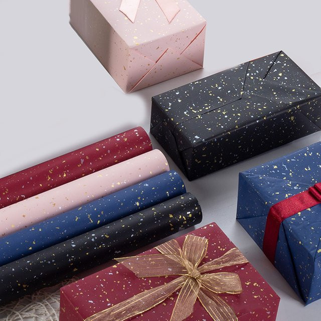 Glitzerndes und verdicktes Geschenkpapier in Rot und Multicolour für Geschenke und Blumensträuße - Bild 1