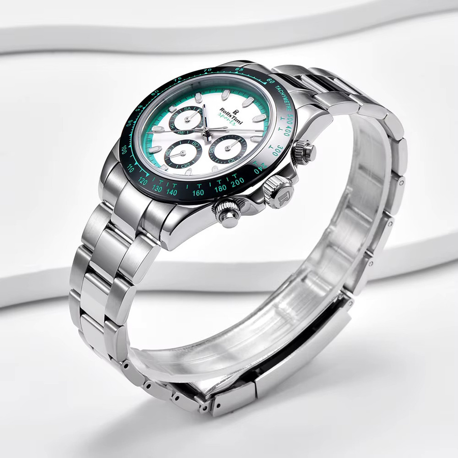 Rollstimi Chronograph, Automatik, Edelstahl, Schwarz, Herren - Bild 3