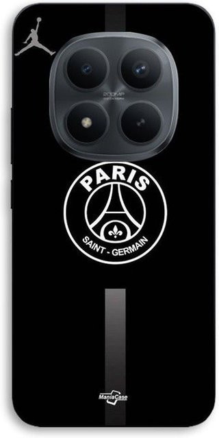 MANIACASE Handyhülle für Xiaomi Redmi Note 15 Pro Plus 5G aus Silikon TPU mit PSG Logo Jordan in Schwarz - Bild 1