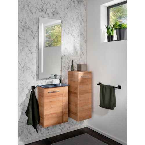 Fackelmann Waschbeckenunterschrank SBC Gäste Bad Asteiche Braun B/H/T: 44 x 60 x 24,3 cm - Bild 3