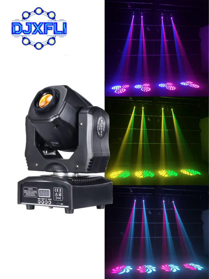 DJXFLI 75W LED Moving Head Scheinwerfer mit RGB-Effekten in Schwarz - Bild 7