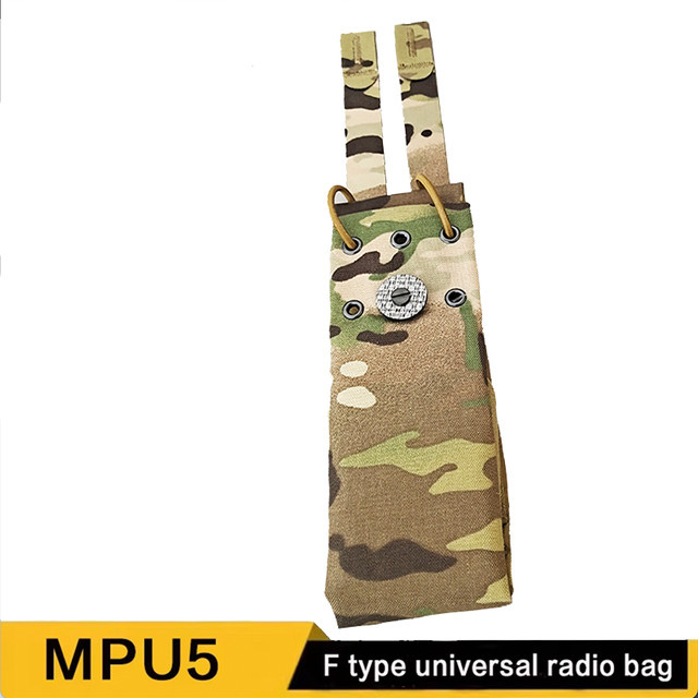 Universelle Aufbewahrungstasche für Funkgeräte, kompatibel mit MPU5, NA/PRC-163, AN/PRC-152 und AN/PRC-148, Farbe: Grün/Mehrfarbig - Bild 1