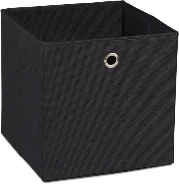 Relaxdays Aufbewahrungsbox im 2er Set aus Stoff in Schwarz, faltbar, B/T/H: 30 x 30 x 30 cm - Bild 1