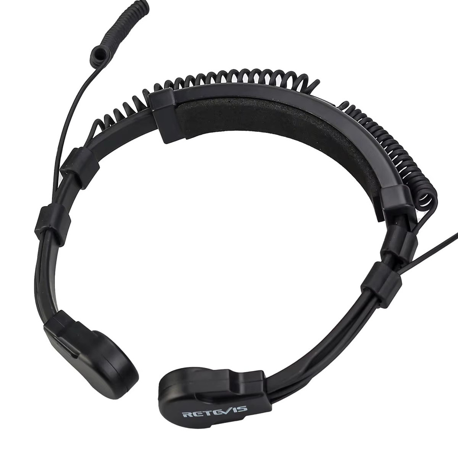 Retevis ETK007 H777 Walkie Talkie Zubehör Set mit verstellbarem Throat Mic und zwei In-Ear Ohrhörern in Schwarz für Baofeng UV5R und Retevis RT22 RT3S - Bild 2