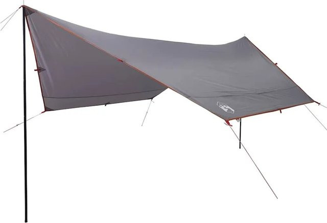 vidaXL Tarp aus Polyester, Grau und Orange, Wasserdicht, B/T/H: 380 x 430 x 210 cm - Bild 1