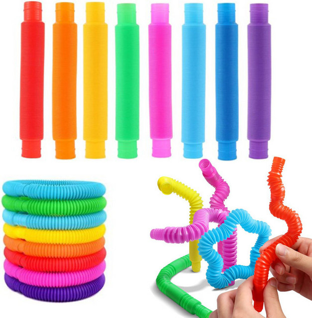 Meade Mini Farbe Kunststoff Faltenbalg Squeeze Spielzeug, 5-teiliges Set - Bild 1