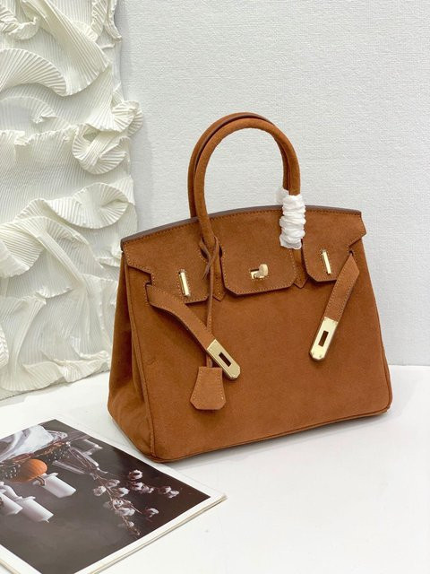 Handtasche Leder, braun, Damen, 30x16x23cm - Bild 1