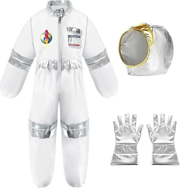 Weltraumanzug Kostüm Astronauten, Cosplay Kostüm, Weiß, Bunt / Mehrfarbig - Bild 1