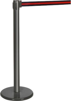 Guidesystems Gurtpfosten in Anthrazit mit schwarz-rotem Gurt aus Metall - Bild 1