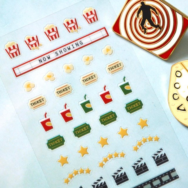Suatelier Mini Drink Popcorn Film Roll Aufkleber für Scrapbooking und Journaling, Multicolor - Bild 1