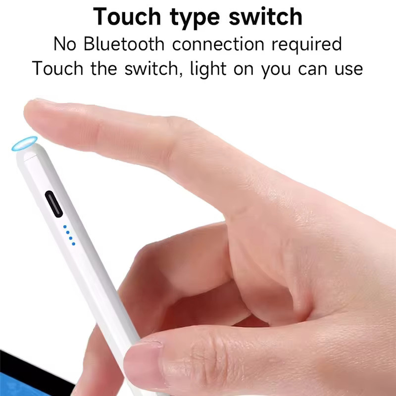 BMAD Universeller Stylus-Stift mit 1,5 mm feiner Spitze, wiederaufladbar und mit Handballenerkennung für iPad, Android und Tablets, in Rot oder Weiß - Bild 3