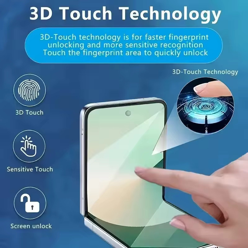 3 Stück Full Cover Hydrogel Displayschutzfolie für Samsung Galaxy Z Flip 6 5G, 4 5G und 3 5G, transparent - Bild 4