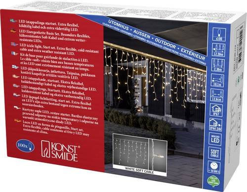 Konstsmide LED Lichterketten-System Eisregen 24V Lichtervorhang Warmweiß - Bild 1
