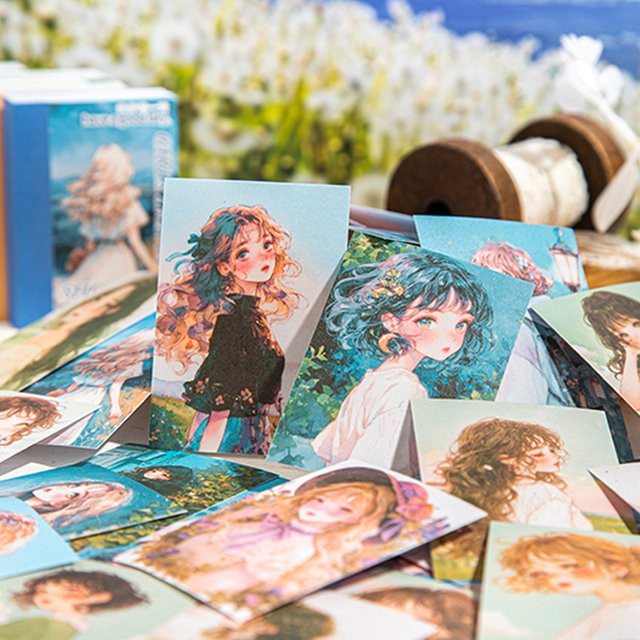 Mr. Paper Aufkleberbuch mit Manga-Mädchen-Motiv im Reisefotografie-Design, buntes Sammelalbum für deine Tagebuch-Dekoration - Bild 1