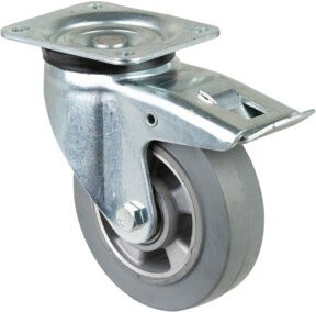 BS Schwerlastrolle mit Schraubbefestigung aus Aluminium in Silber (L620.B83.160) - Bild 1