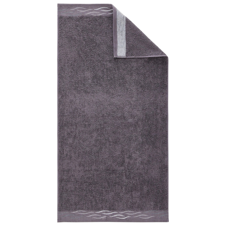 Dyckhoff Handtuch Wave Grau aus Baumwolle, Breite: 50 cm, Länge: 100 cm - Bild 2