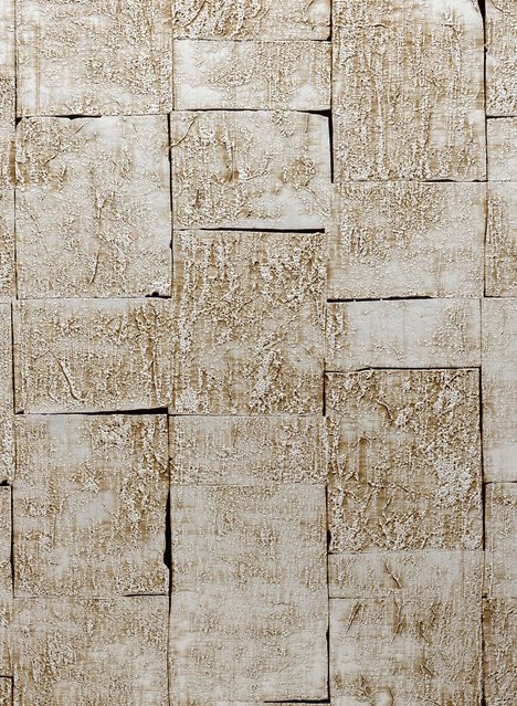 Arte International Wallpaper Gilded Heritage in Antique Silver mit geometrischem Abstract-Design aus Vinyl - Bild 1