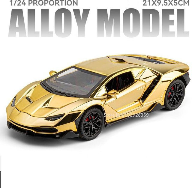 Linyi toy car Roadster Lp770 Supersportwagen Spielzeugmodell, 1:24, mit Licht und Sound, ab 14 Jahren - Bild 1