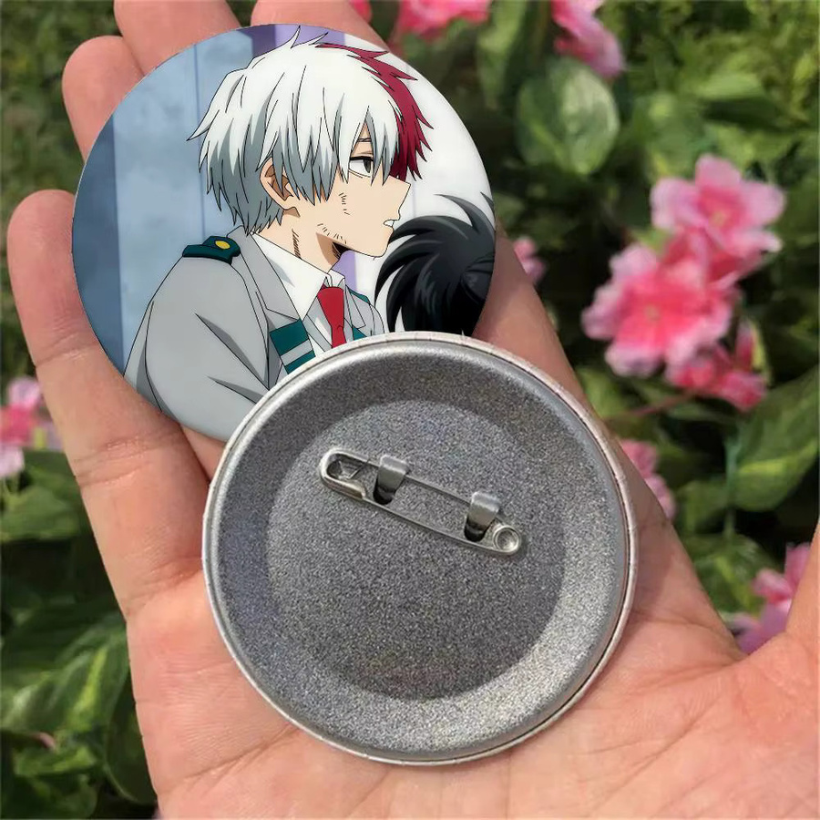 Bilibili Brosche, Shoto Todoroki, Rund, Unisex - Bild 2