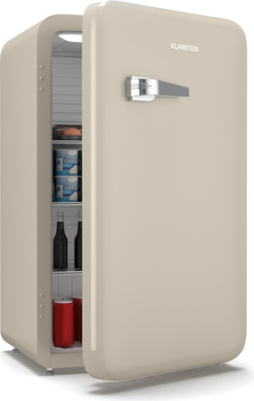 Klarstein Audrey Evo Retro Mini Kühlschrank 90l in Creme