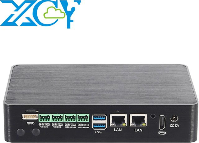 XCY Industrie-Mini-PC mit ARM RK3568, Android & Ubuntu, Schwarz, WLAN, 4G/5G LTE, HDMI, GPS, RS232/485, EDP, LVDS, GPIO, CAN, UART, I2C, MIPI LCD & Kamera - Bild 1