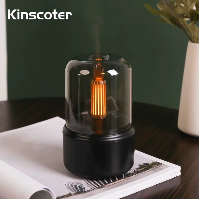 KINSCOTER Tragbarer Aroma-Diffusor und USB-Luftbefeuchter mit Nachtlicht und Kaltnebel-Funktion für dein Schlafzimmer in Beige oder Schwarz - Bild 2