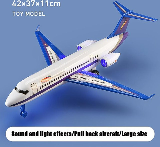 Linyi toy car Simulationsflugzeugmodell, mit Ton und Licht, ab 0 Jahren - Bild 1