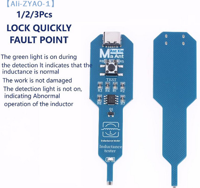 ZYAO-1 Induktivitätstester Blauer Elektromagnetischer Induktions-Tester zur schnellen Fehlerprüfung von Motherboard-Spulen und Induktoren - Bild 1