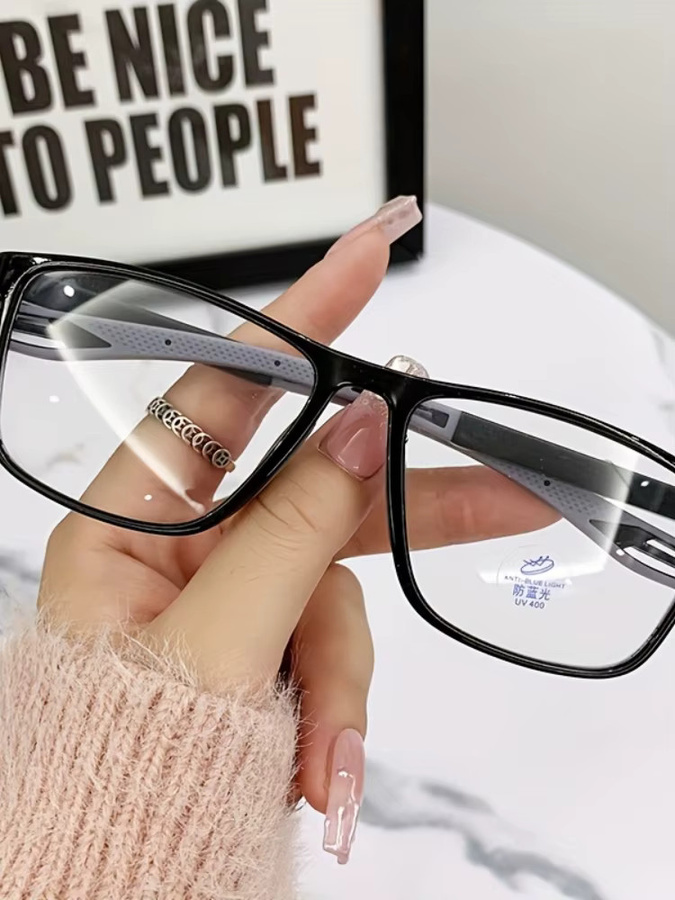 DIXSG Lesebrille, Vollrand, rechteckig, Kunststoff, schwarz - Bild 3