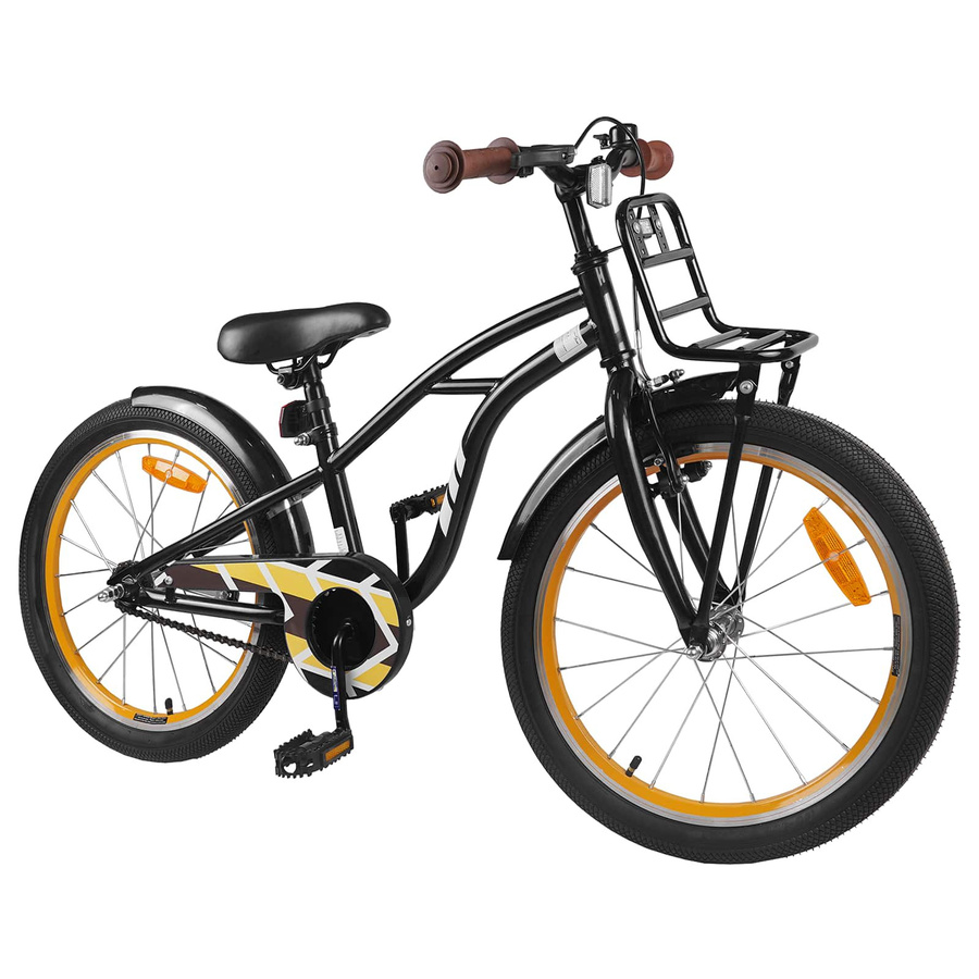 vidaXL Kinderfahrrad 22 Zoll Schwarz für 7-12 Jahre Alt - Bild 2