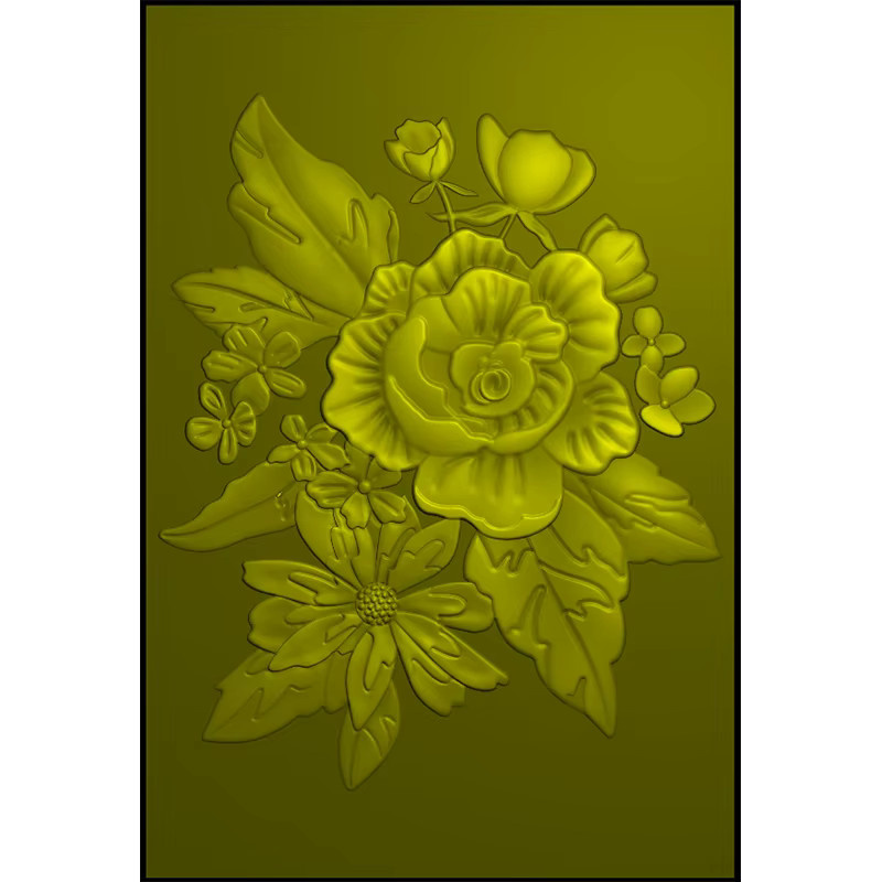3D-geprägter Reliefordner mit fröhlichem Blumenmuster aus Kunststoff - Bild 1
