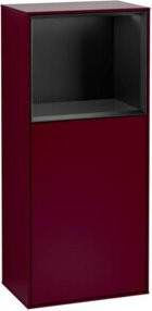 V&B Finion Seitenschrank mit LED-Beleuchtung und Glasfachboden in Matt, B: 41,8 cm, H: 93,6 cm - Bild 1