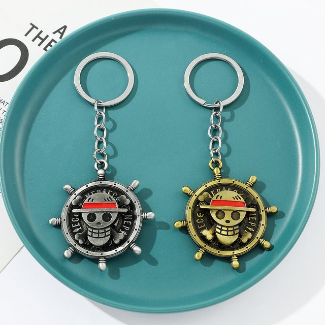 Bandai Schlüsselanhänger, Luffy Strohhut Crew, Totenkopf-Anhänger, Unisex - Bild 1