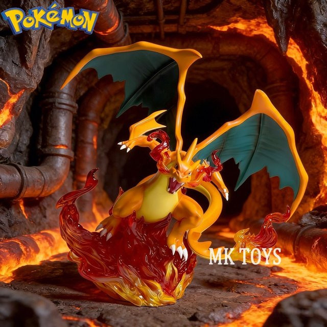 Bandai Pokémon Glurak, Actionfigur, Einzelfigur, Orange, Kunststoff - Bild 1