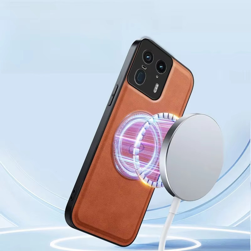 Leder-Standhülle für Motorola Moto Edge 70 Fusion 60 50 Pro Ultra Neo in Braun mit magnetischer MagSafe-Abdeckung und stoßfestem Kameraschutz - Bild 3