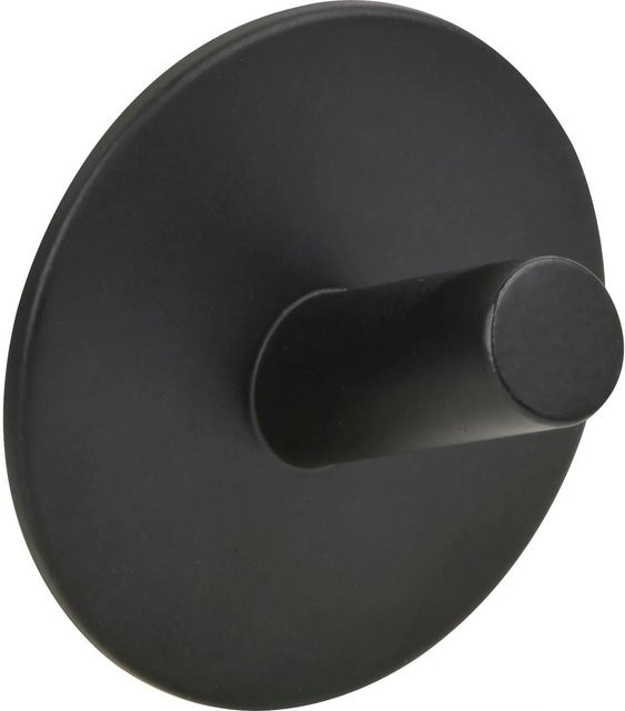 Technik Team Kleiderhaken Dares selbstklebend aus Stahl in Schwarz matt Durchmesser: 5,2 cm - Bild 1