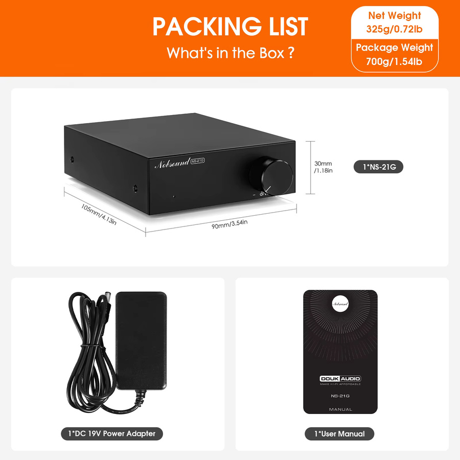 Nobsound NS-21G Mini Subwoofer-Verstärker, digitaler 100 W Mono-Kanal Audioverstärker in Schwarz - Bild 5