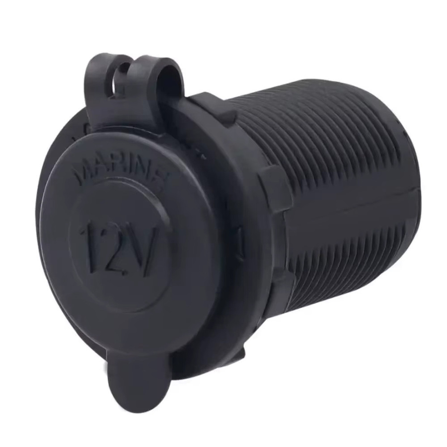HJFOR Wasserdichte 12V Auto-Zigarettenanzünderbuchse Stromadapter in Schwarz für Marine, Boot, Motorrad, LKW, Wohnmobil und ATV - Bild 5