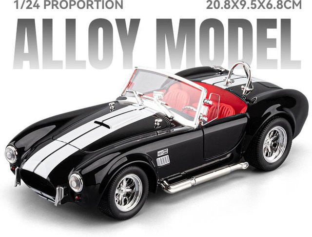 Linyi toy car Shelby Cobra 427 S/C Leichtmetall Sportwagen Modell, 1:22, mit Sound und Licht, ab 18 Jahre - Bild 1